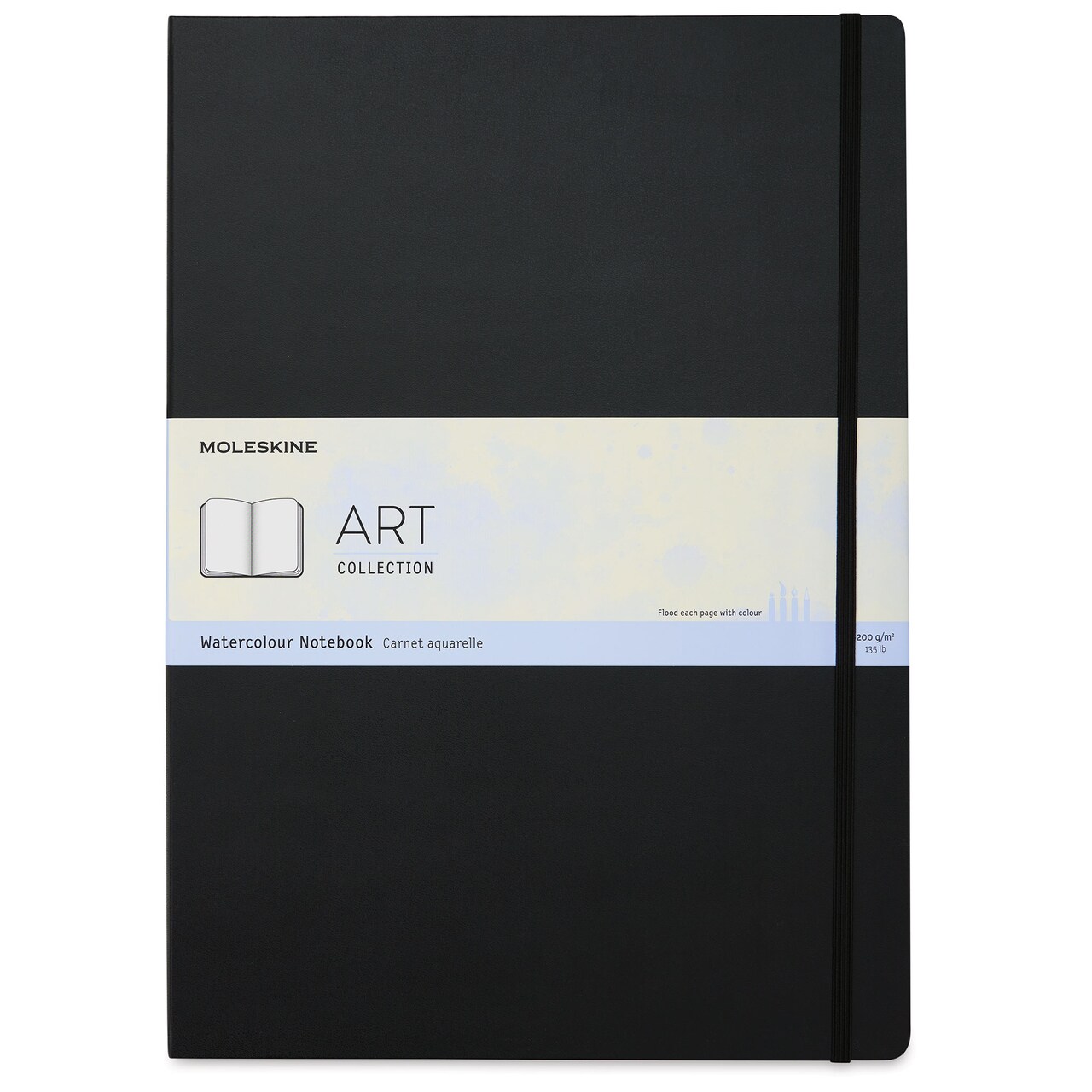 Moleskine Art Collection Watercolor Notebook - 16-1/2" x 12", Portrait, 60 Pages